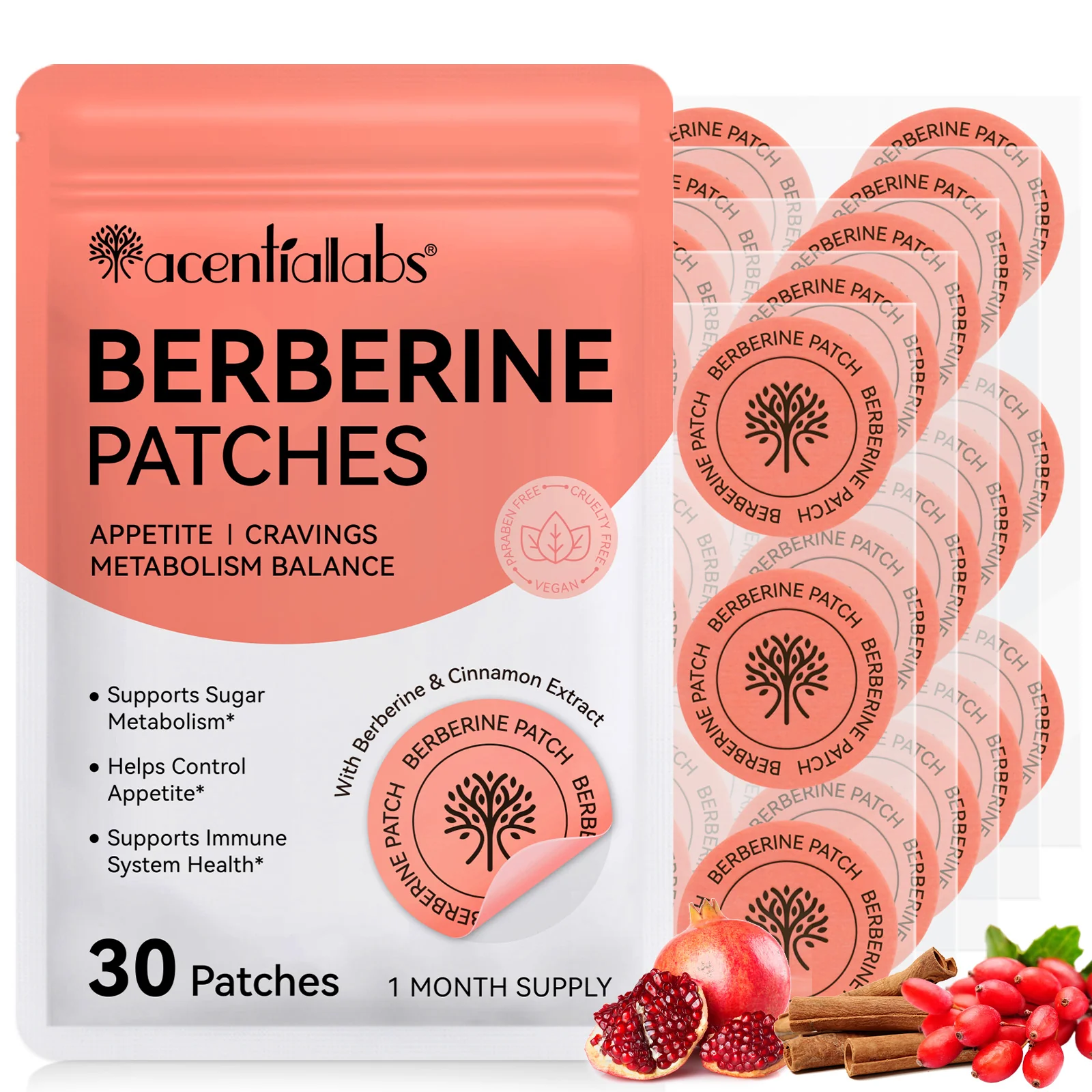 Berberine Patch 30枚入り×4 40% off on 2x 30's Natural Support Patches | OneDayOnly