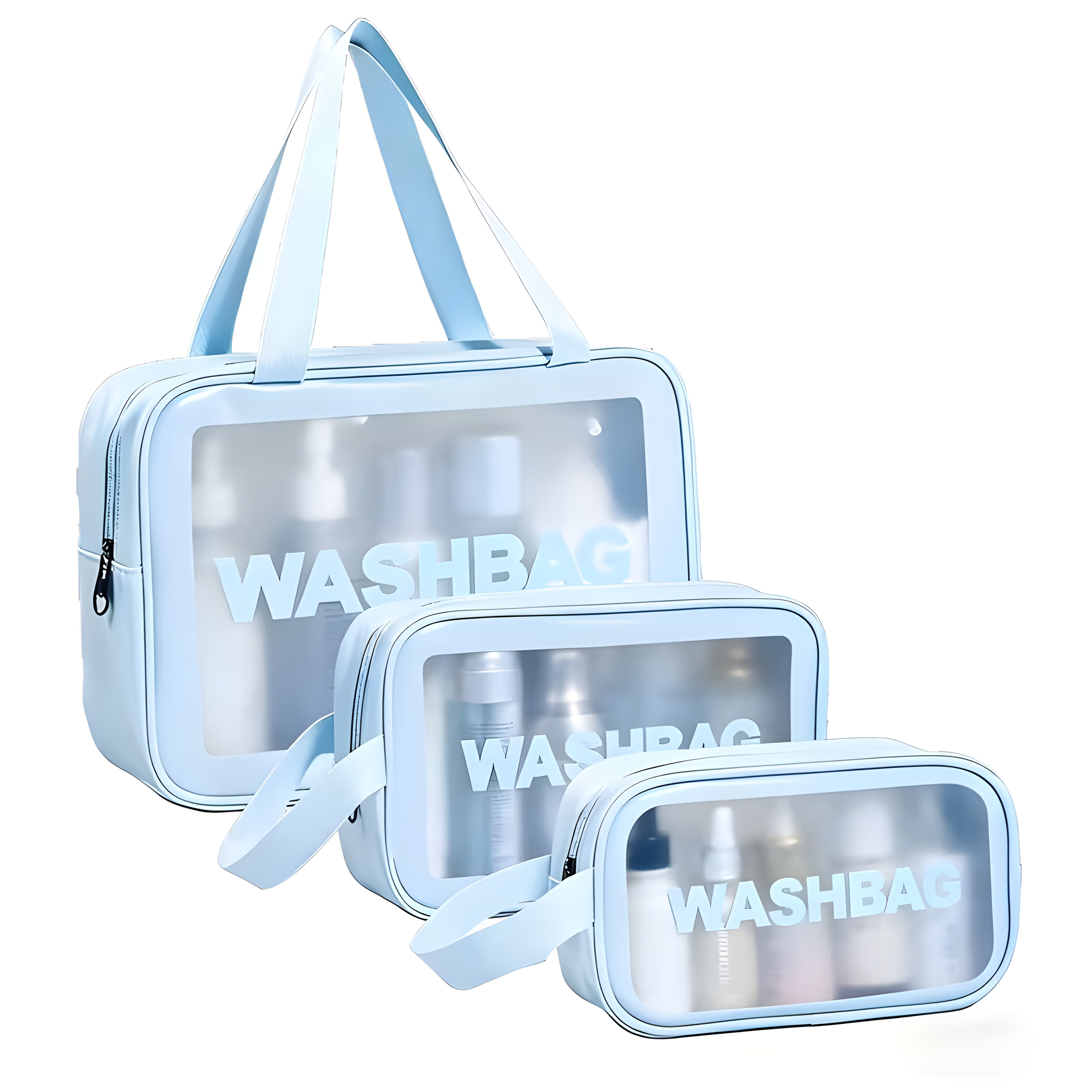 3-Piece Waterproof Toiletry Bag Set