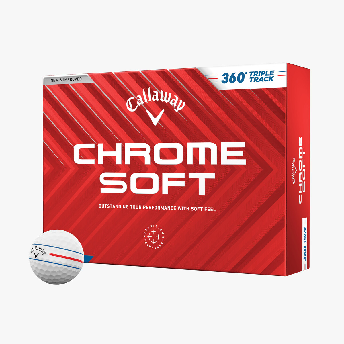 12x Chrome Soft 360 Triple Track '24 Golf Balls