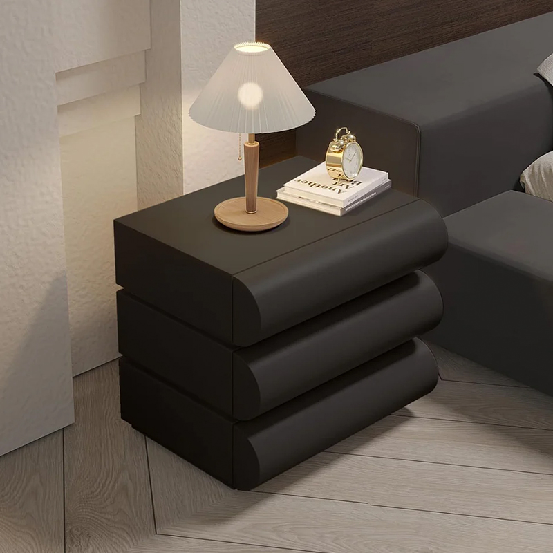 French Style Bedside Table with Three Drawers