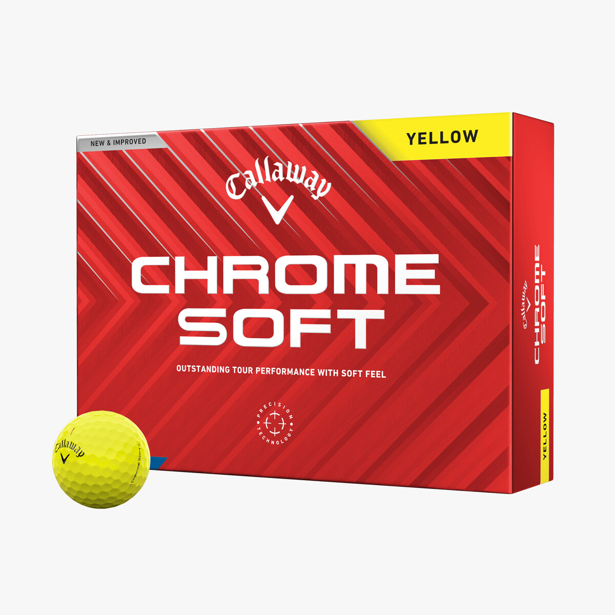 12x Chrome Soft '24 Yellow Golf Balls
