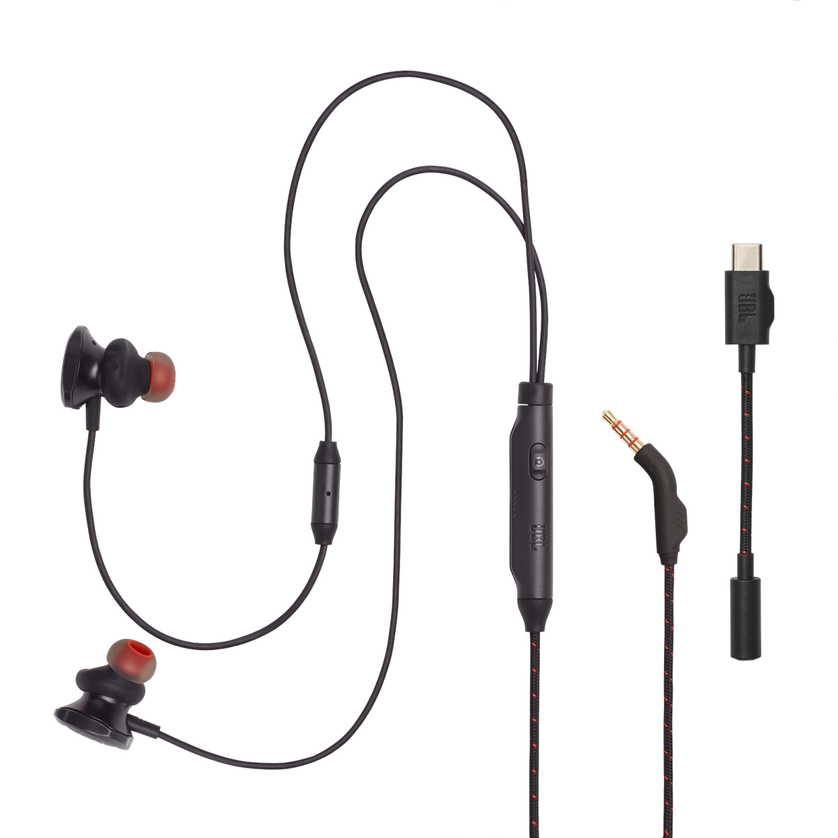 Quantum 50C Wired USB Gaming In-Ear Headphones Black