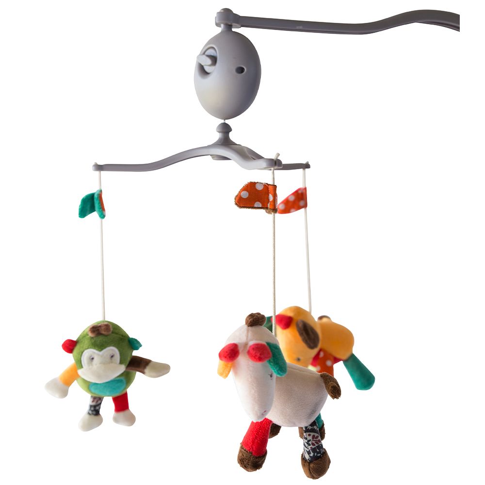 Camping Cot Music Box and Rotating Toy Bar