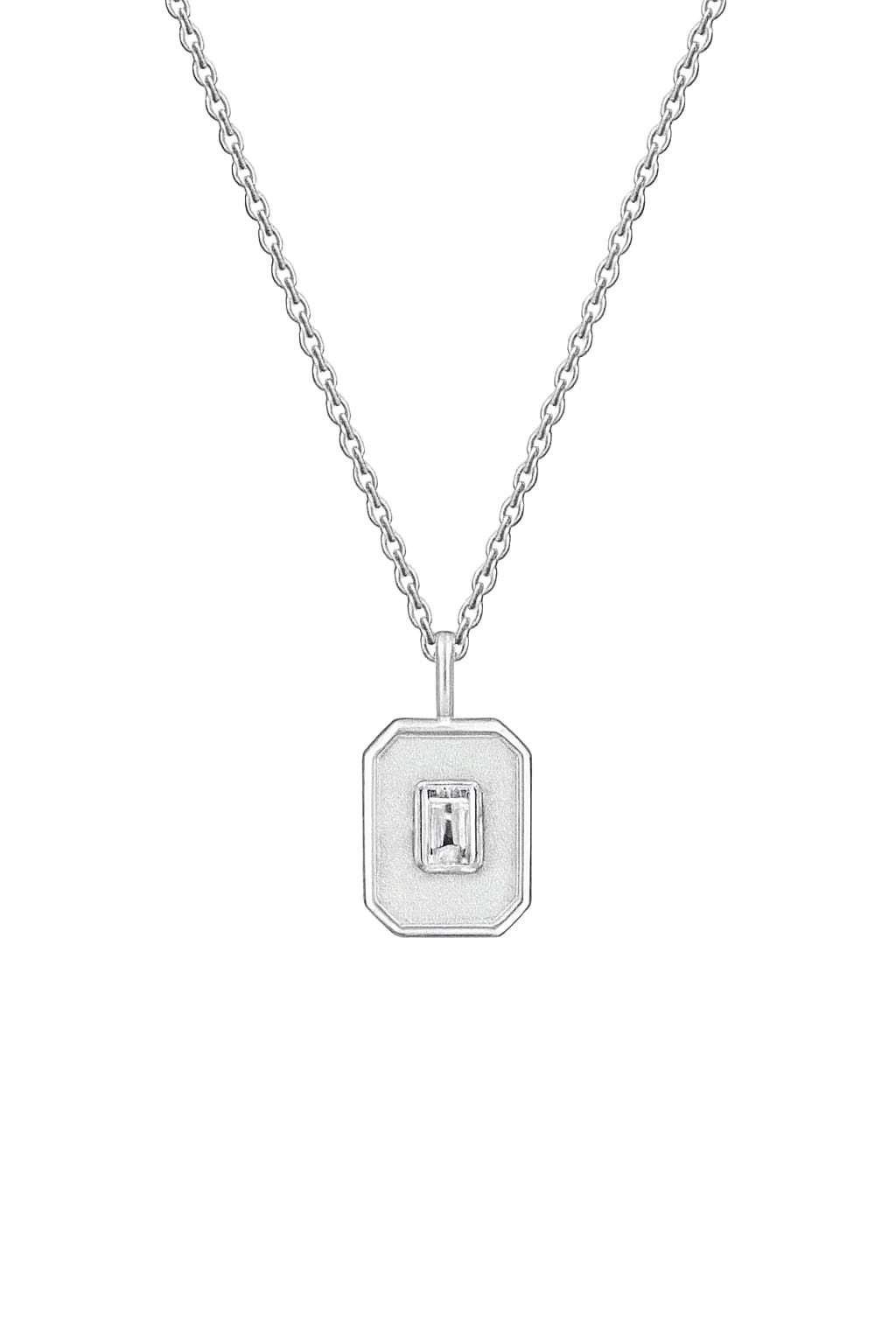 925 Silver or 18ct Gold-plated Cubic Zirconia Necklace with Mother of Pearl