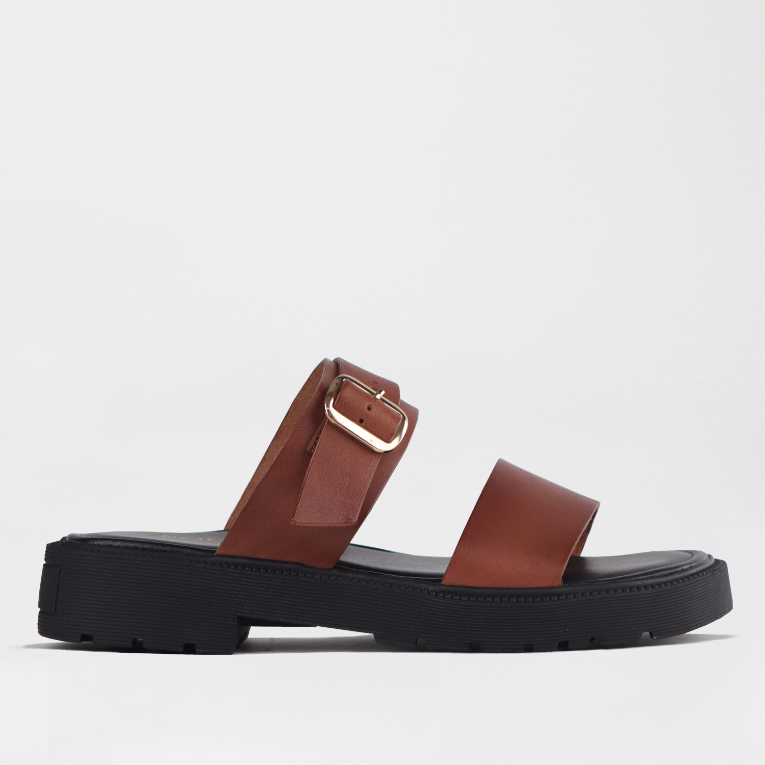 Ladies Genuine Leather Buckle Sandals