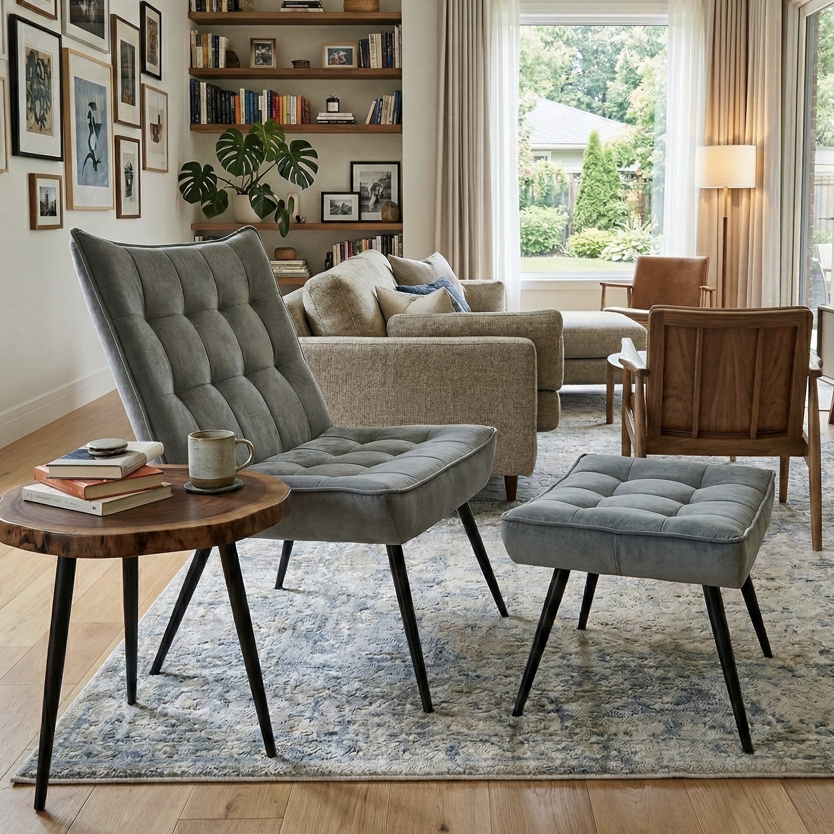 Velvet Metro Occasional Chair