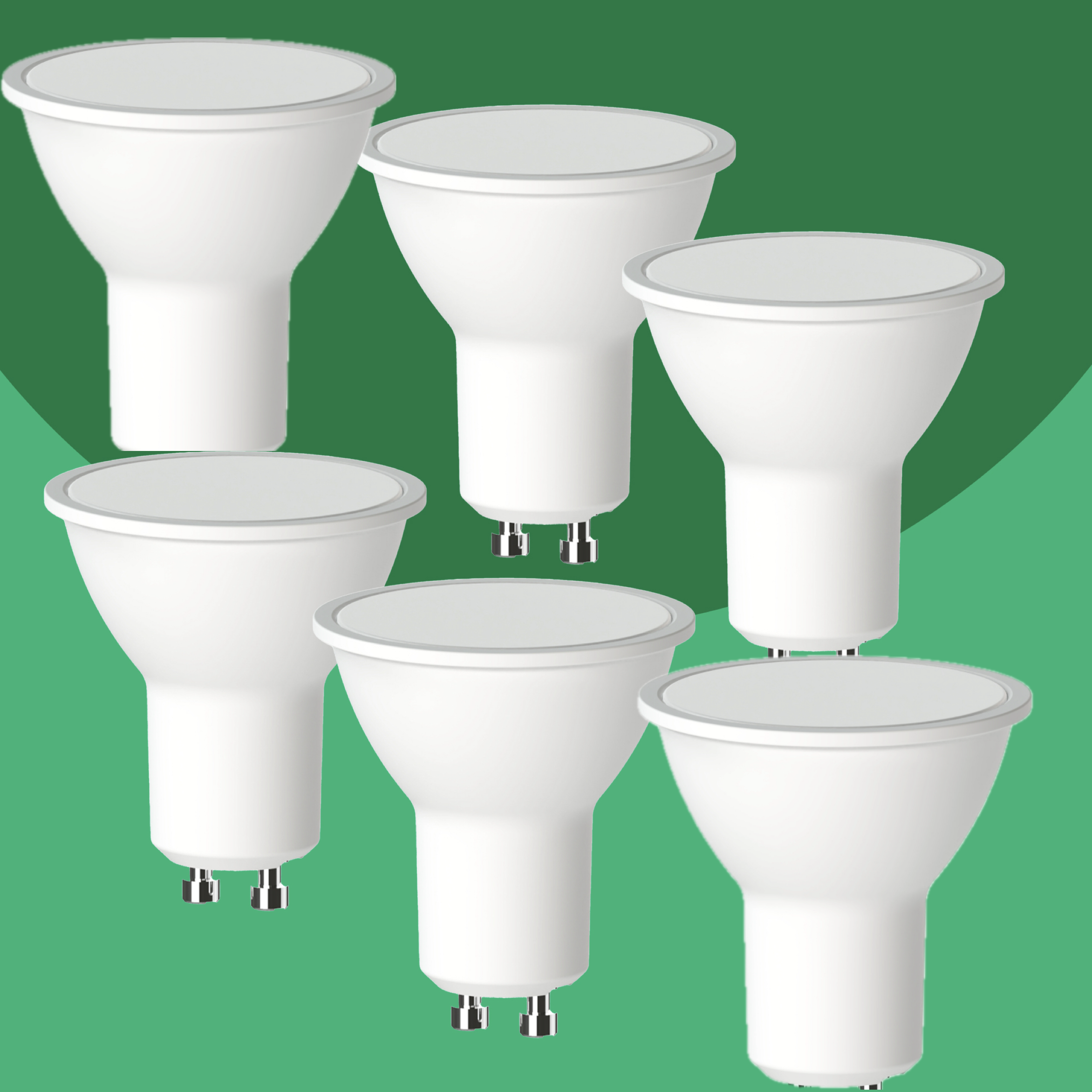 6x Everglow Rechargeable Warm White Emergency Downlight Bulbs