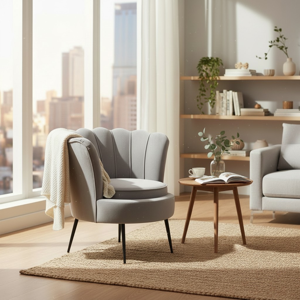 Single Seater Daisy Velvet Chair