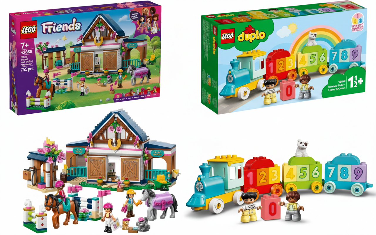 735-Piece Horse Stable and 23-Piece Number Train