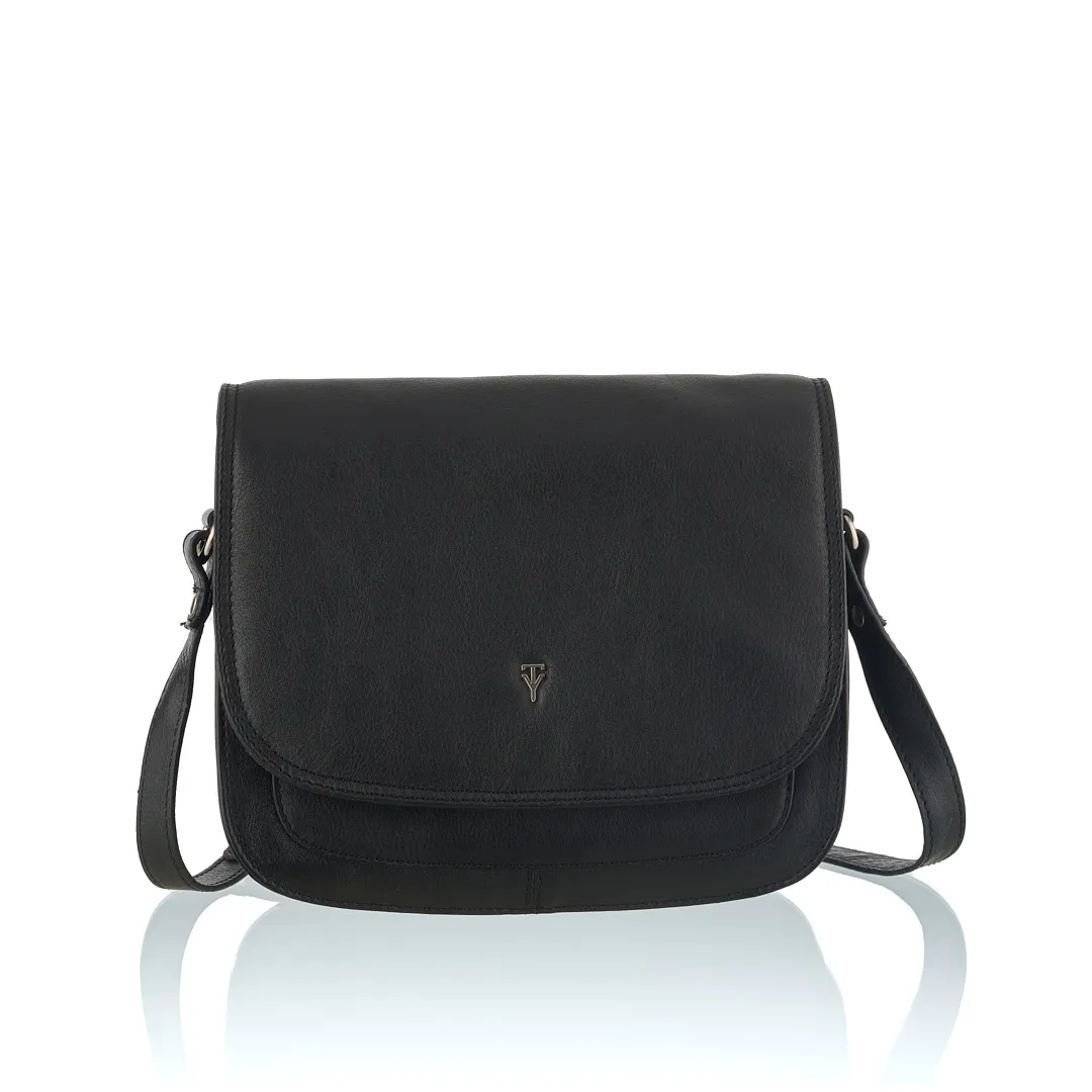 Ladies Genuine Leather Bianca Saddle Bag