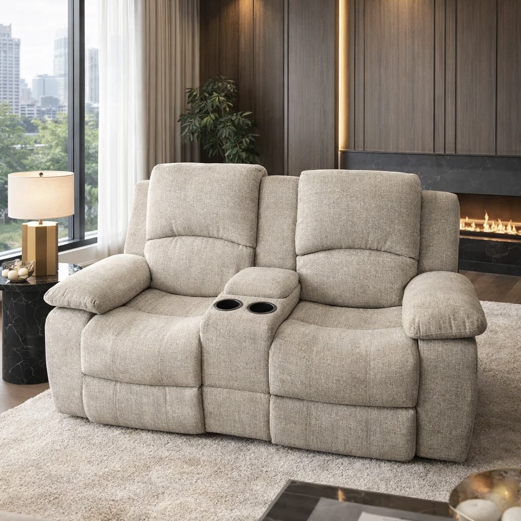 2-Seater Fabric Recliner