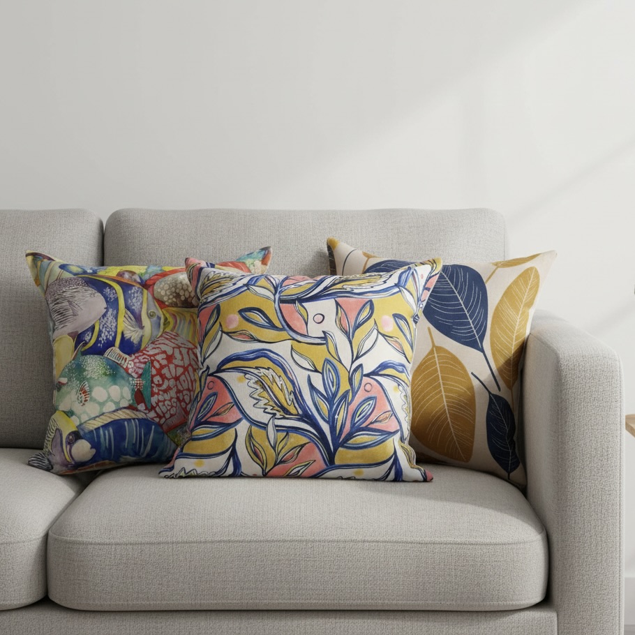 Printed Scatter Cushion with Inner