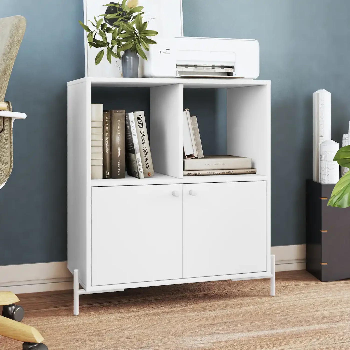 White Mod Storage Cabinet