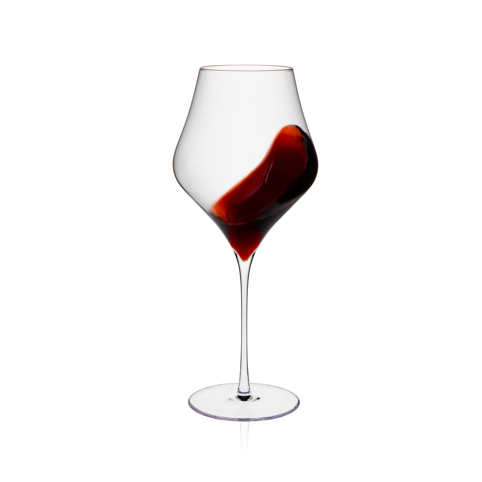 4x 820ml Ballet Crystal Burgundy Glasses