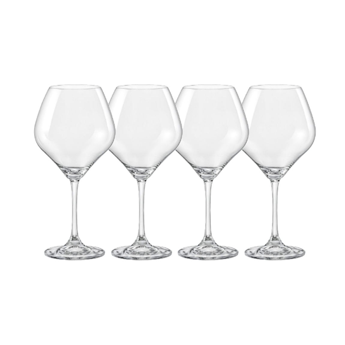 4x 350ml Crystal Amoroso Wine Glasses