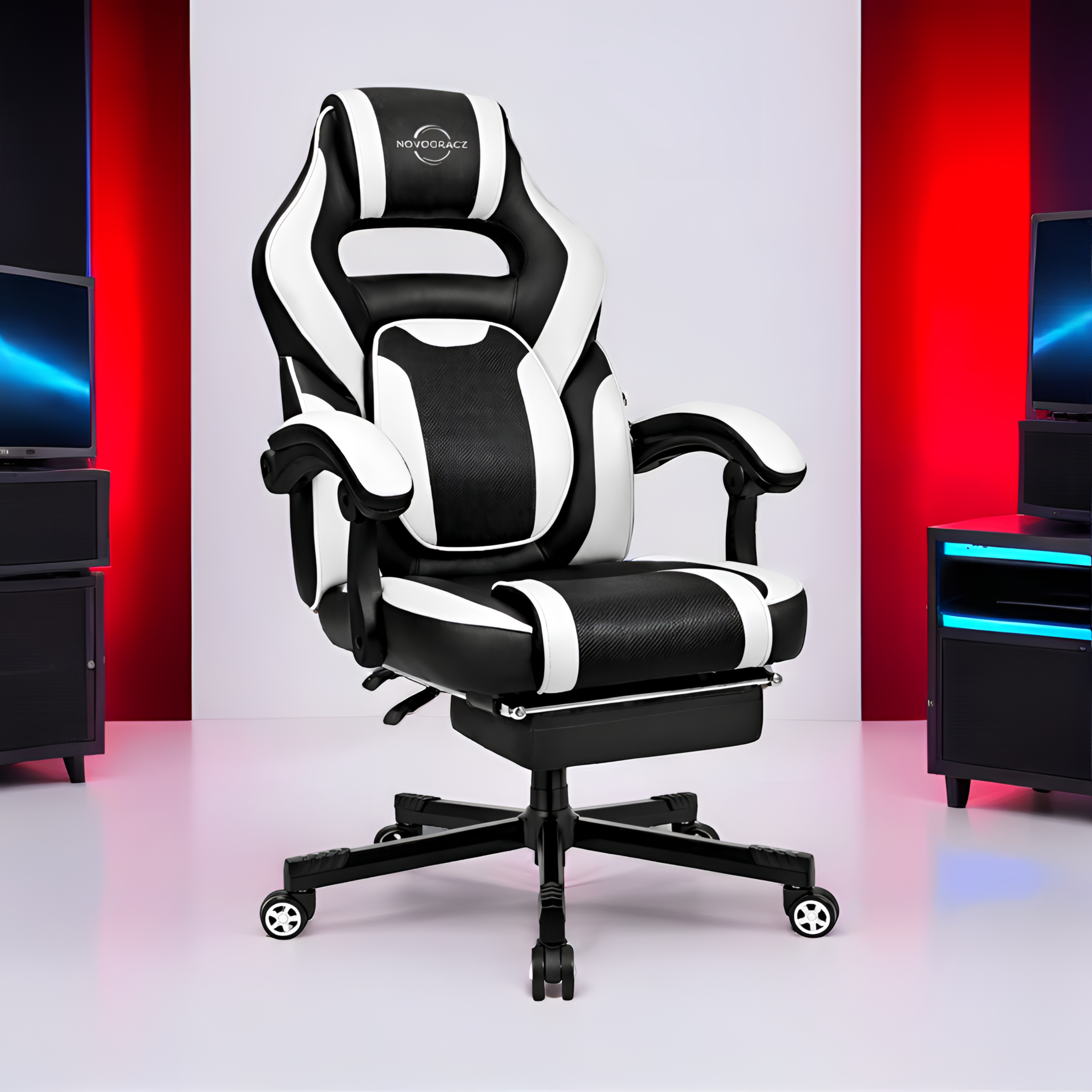 Aeronautica Reclining Gaming Chair with Footrest