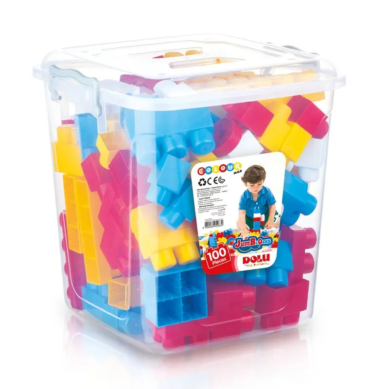 100-Piece Jumbo Blocks in Plastic Box