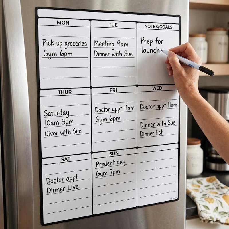 Empty Magnetic Planner (Functionality Illustration - Not exact size)