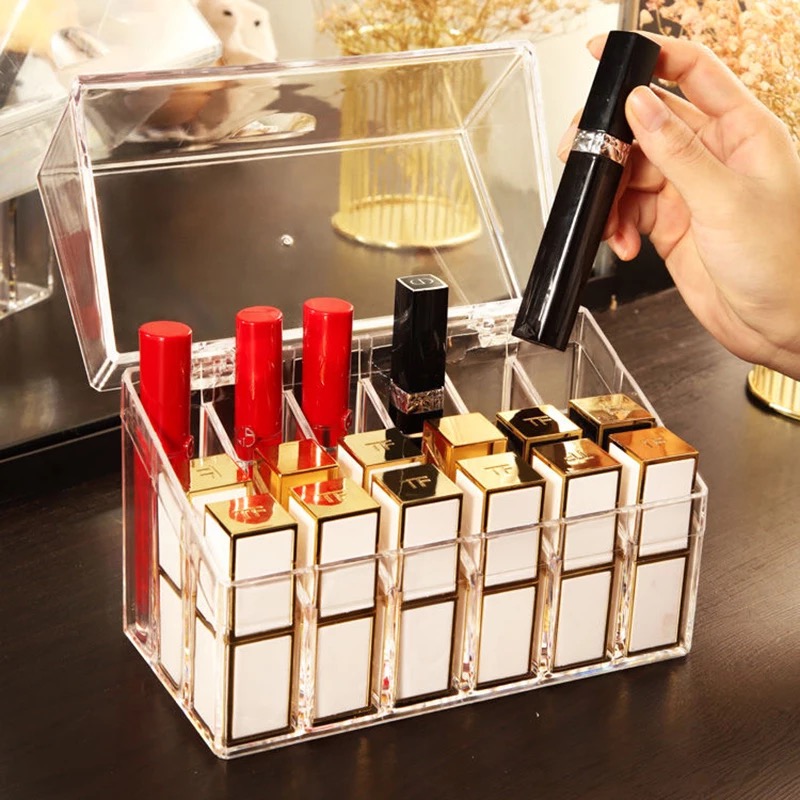 18-Slot Cosmetic Organiser with Lid