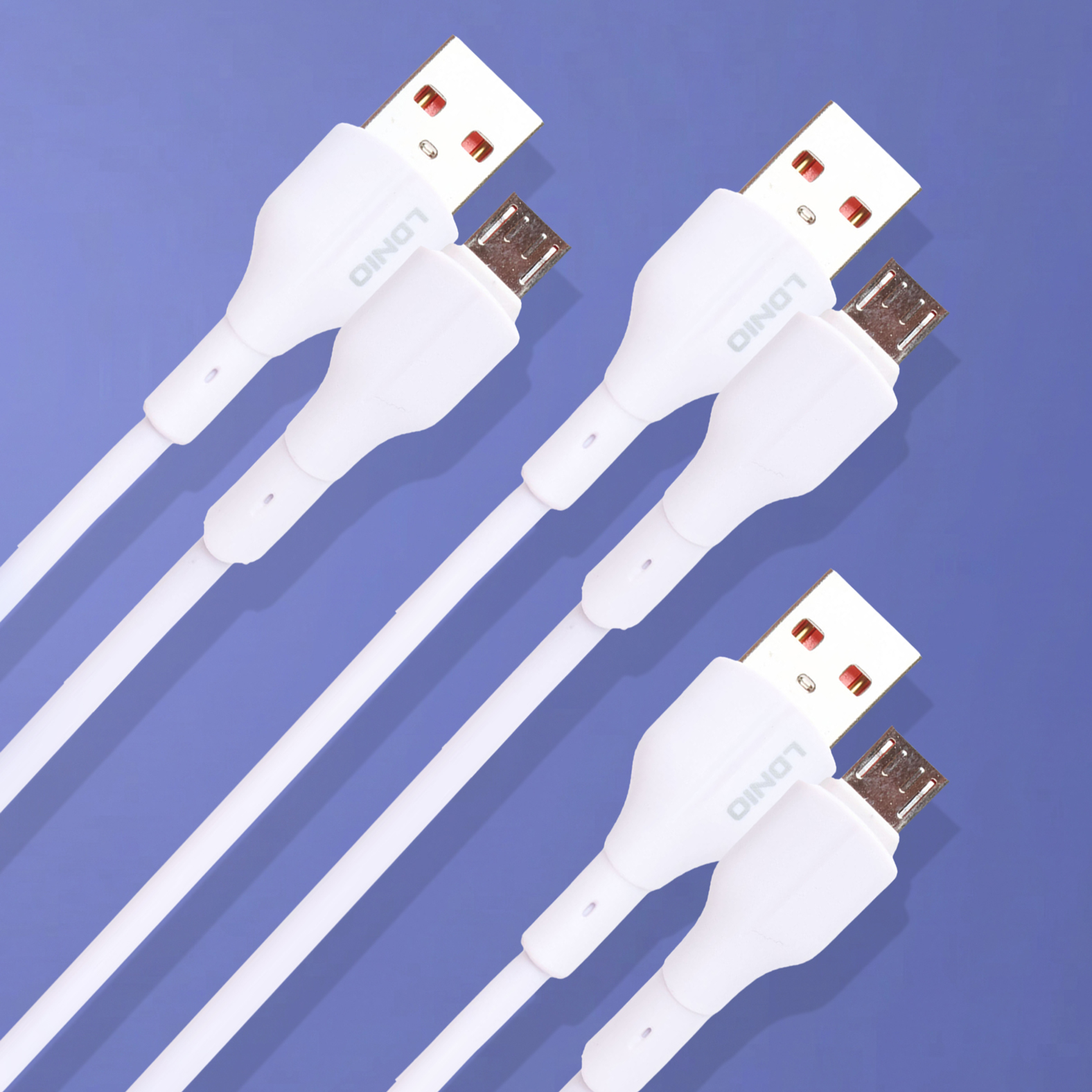 3x 25W 2m Ultra Strong USB Fast Charging and Data Cables