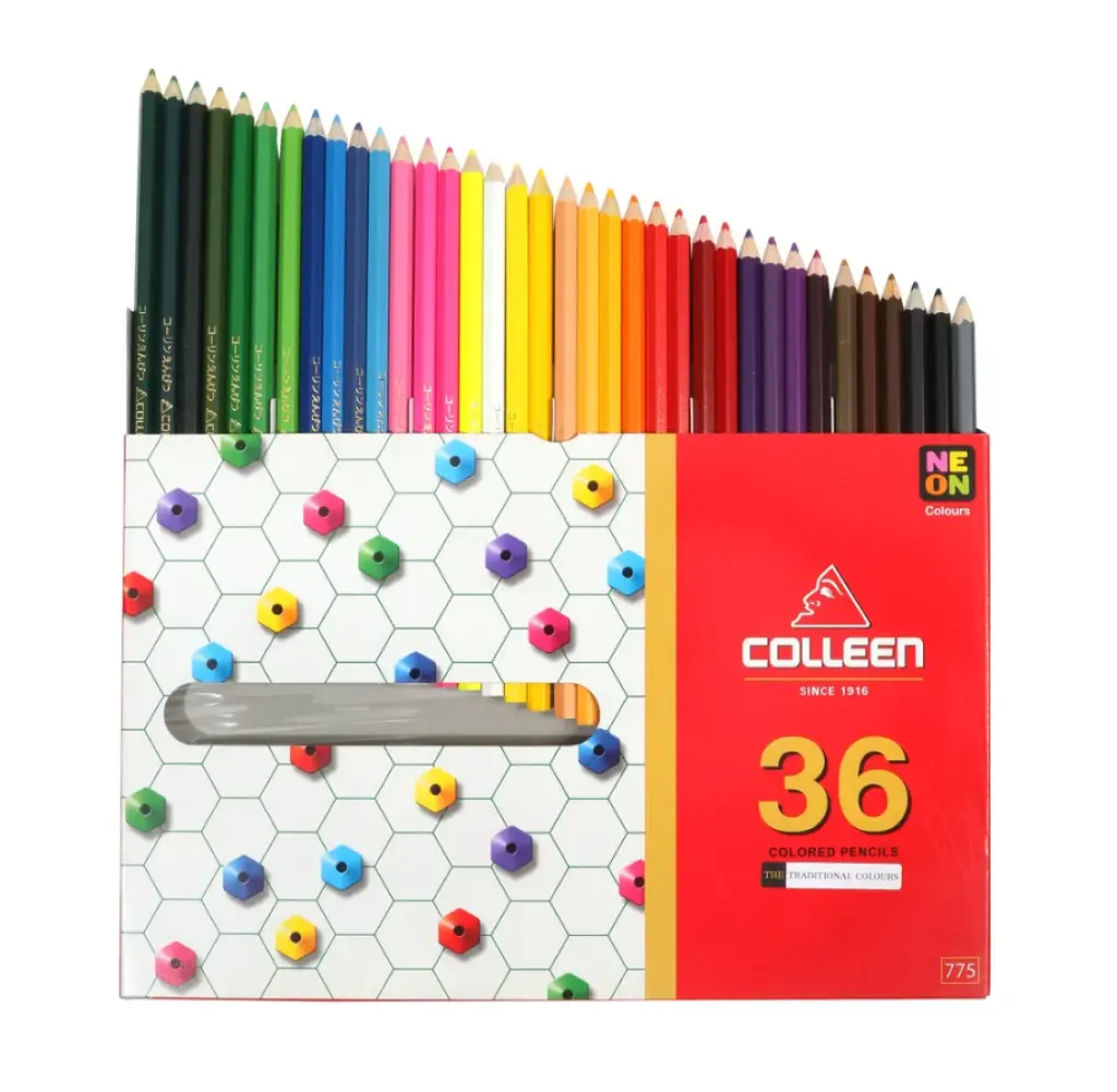 Neon Assorted Colour Pencil Crayons Set