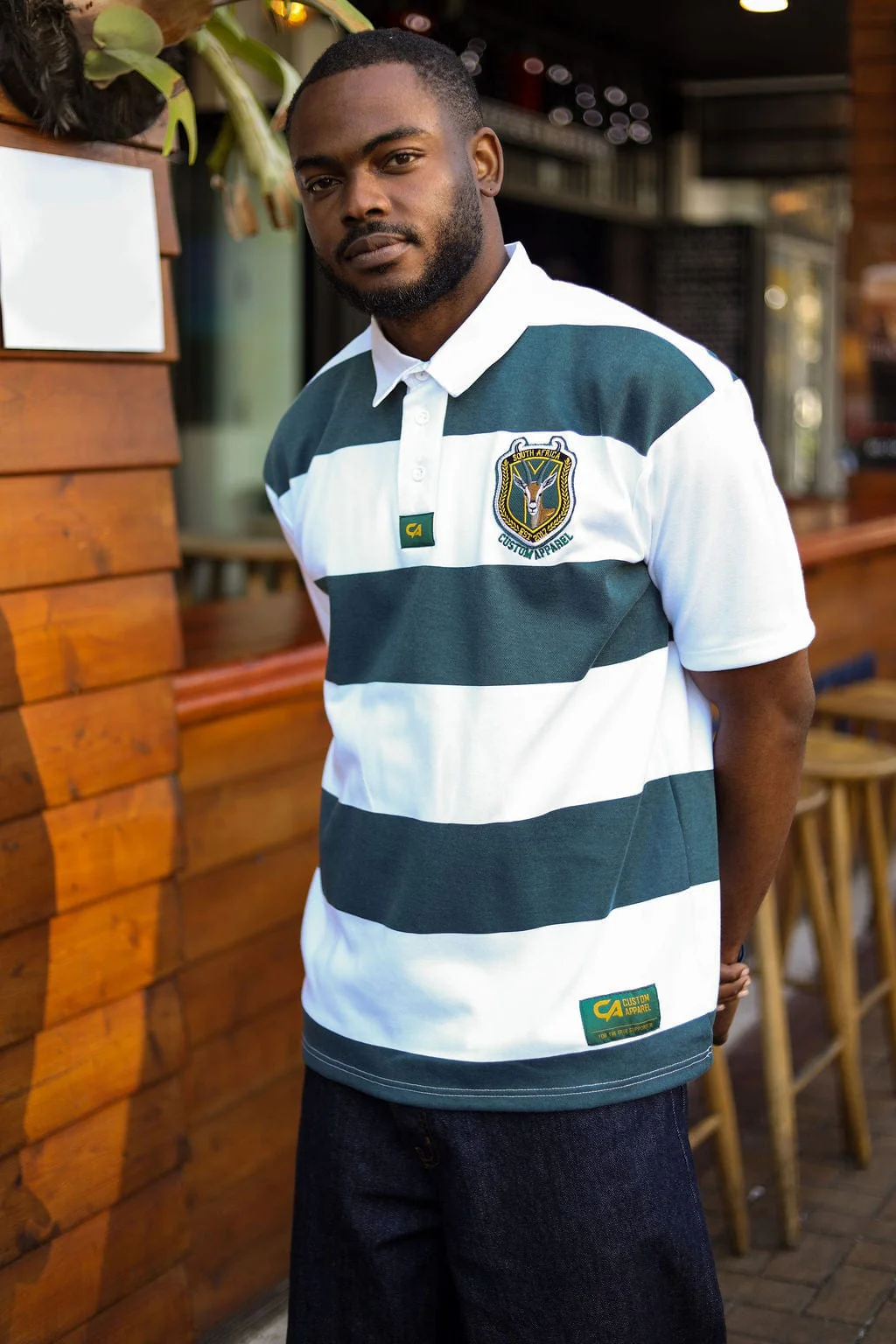 White & Green Stripes