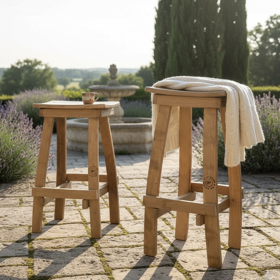 French Oak Bar Stool