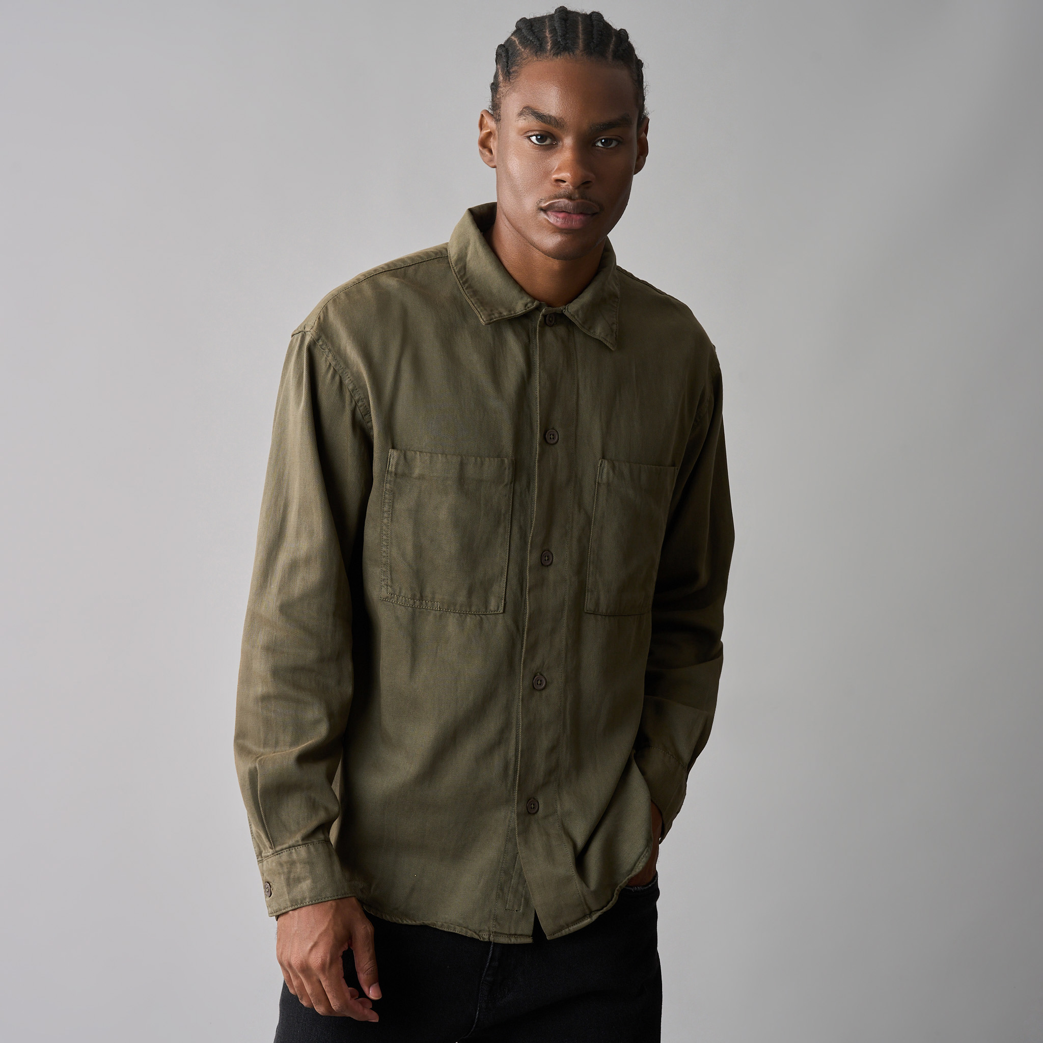 Men’s 2-in-1 Button-Down Shacket