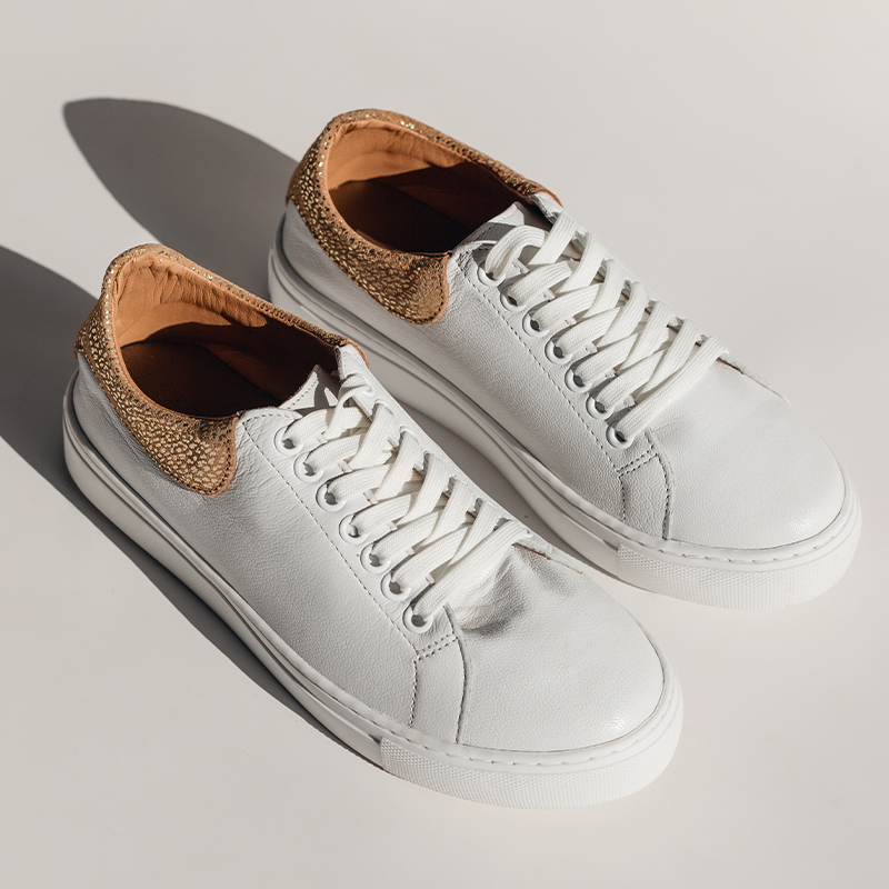 Ladies Genuine Leather Colourful Sneakers