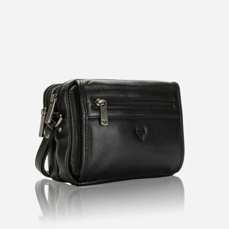 Genuine Leather Gents Bag with Hand Strap