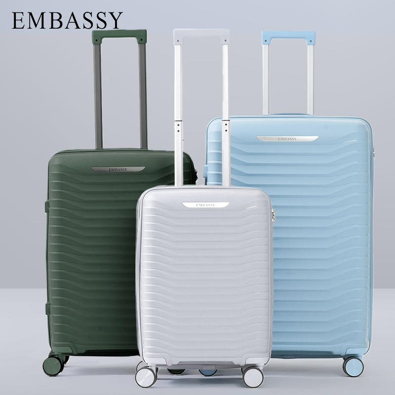 3-Piece Hardshell PP Luggage Set with TSA Locks