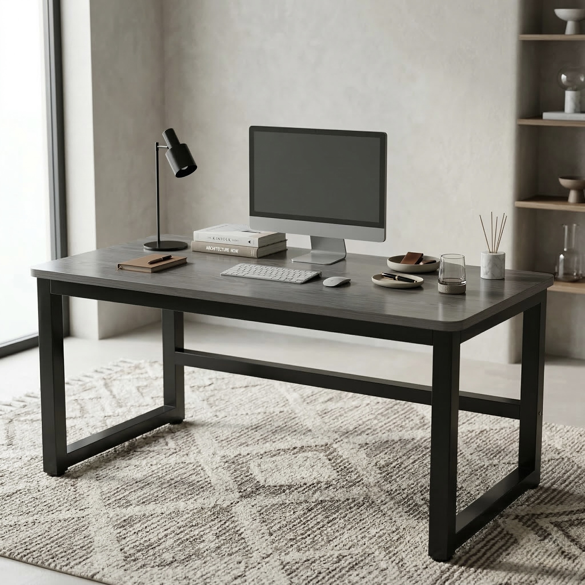 Reinforced Metal Frame Home and Office Desk