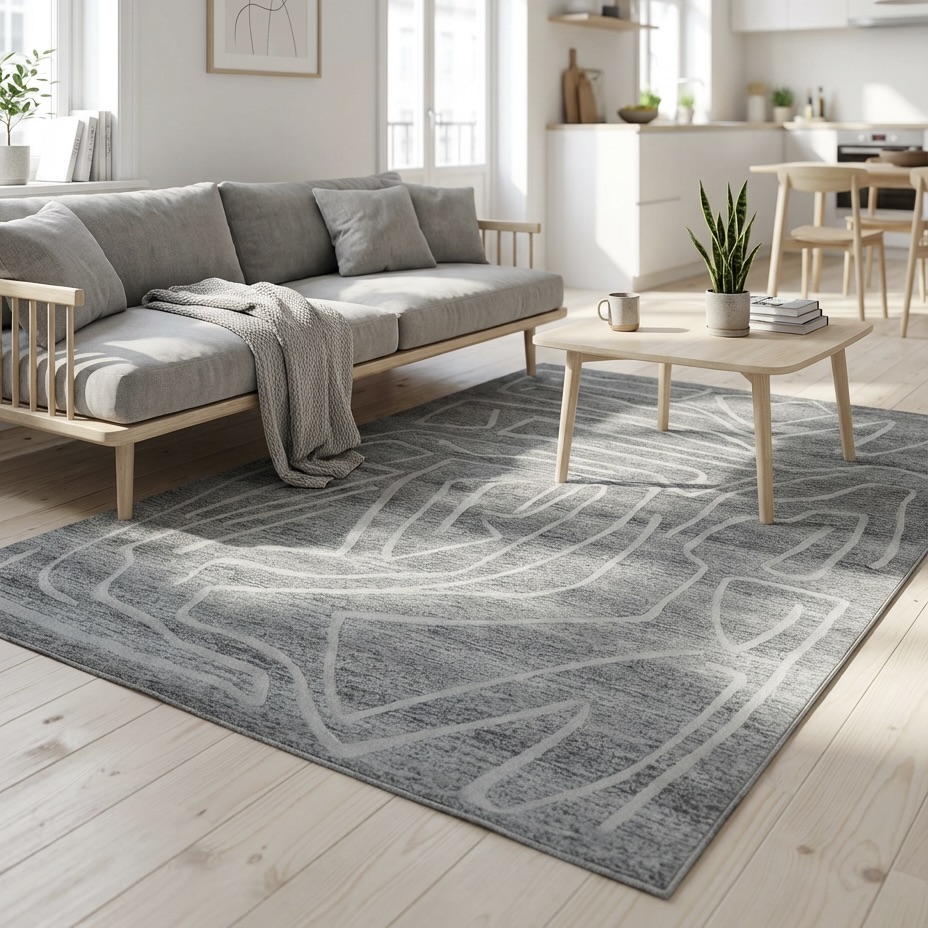Dune Helena Abstract Grey Rug
