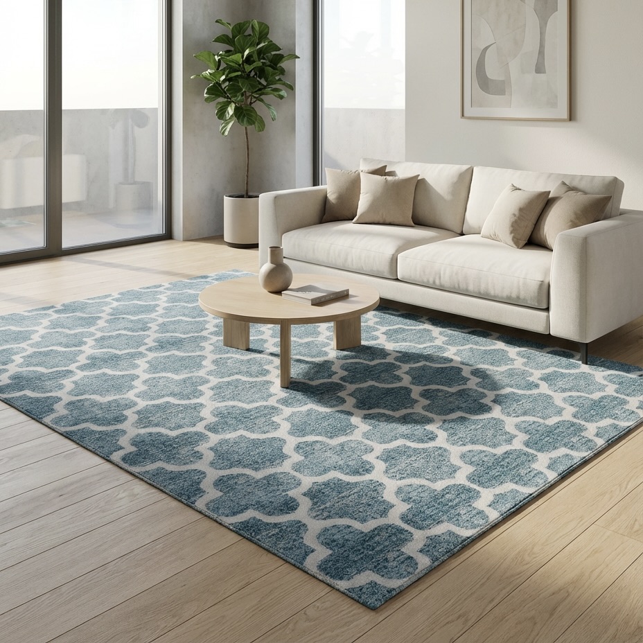 Dune Classic Trellis Blue Rug