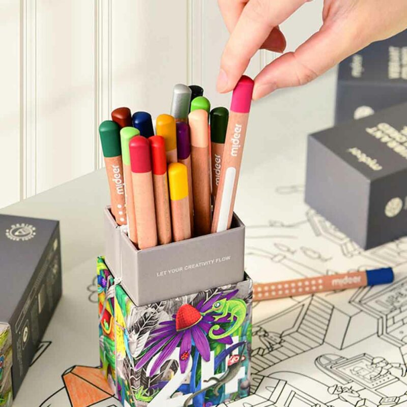Vibrant Coloured Pencil Set