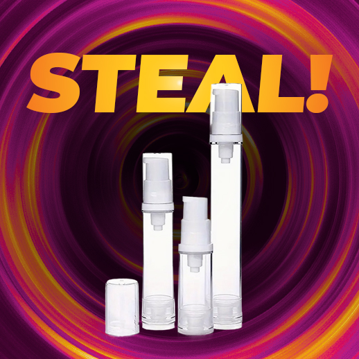 4x Refillable Acrylic Cosmetic Pump Bottles