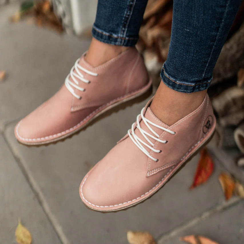 Ladies The General Pink Genuine Leather Vellies