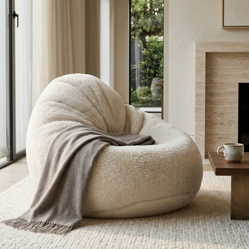 Shaggy Faux Fur Plush Pod