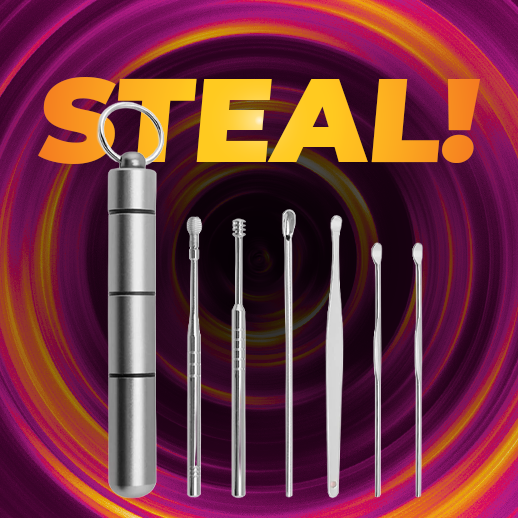 2x 7-Piece Stainless Steel Ear Cleaning Kits