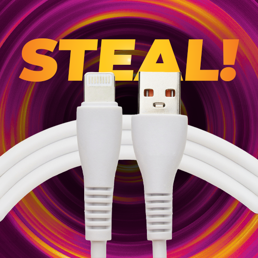 2x 1m 2.4A Durable Data Cables