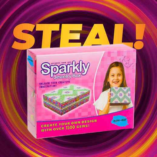 DIY Sparkly Jewellery Box with Gems