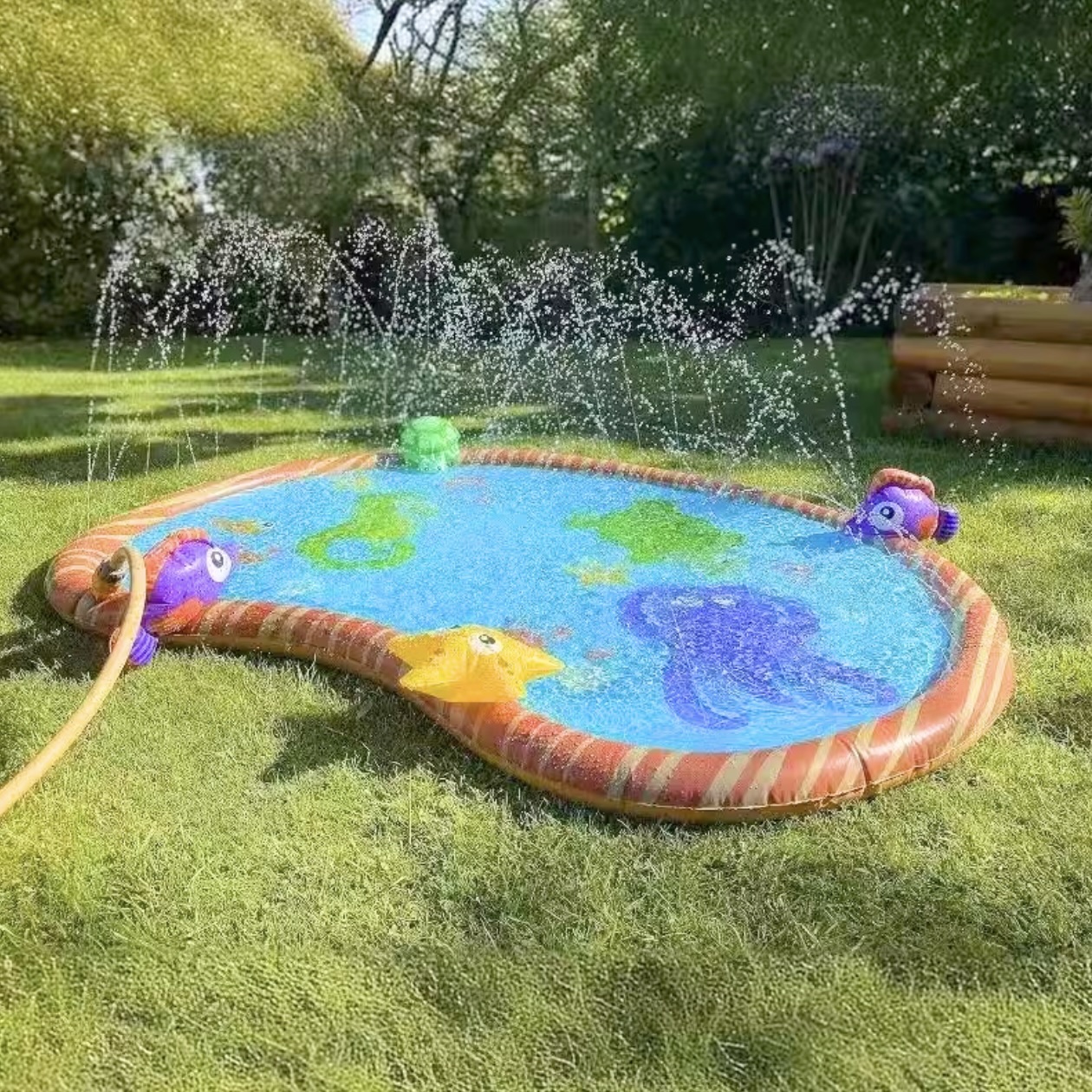Ocean-Themed Sprinkler Play Pad