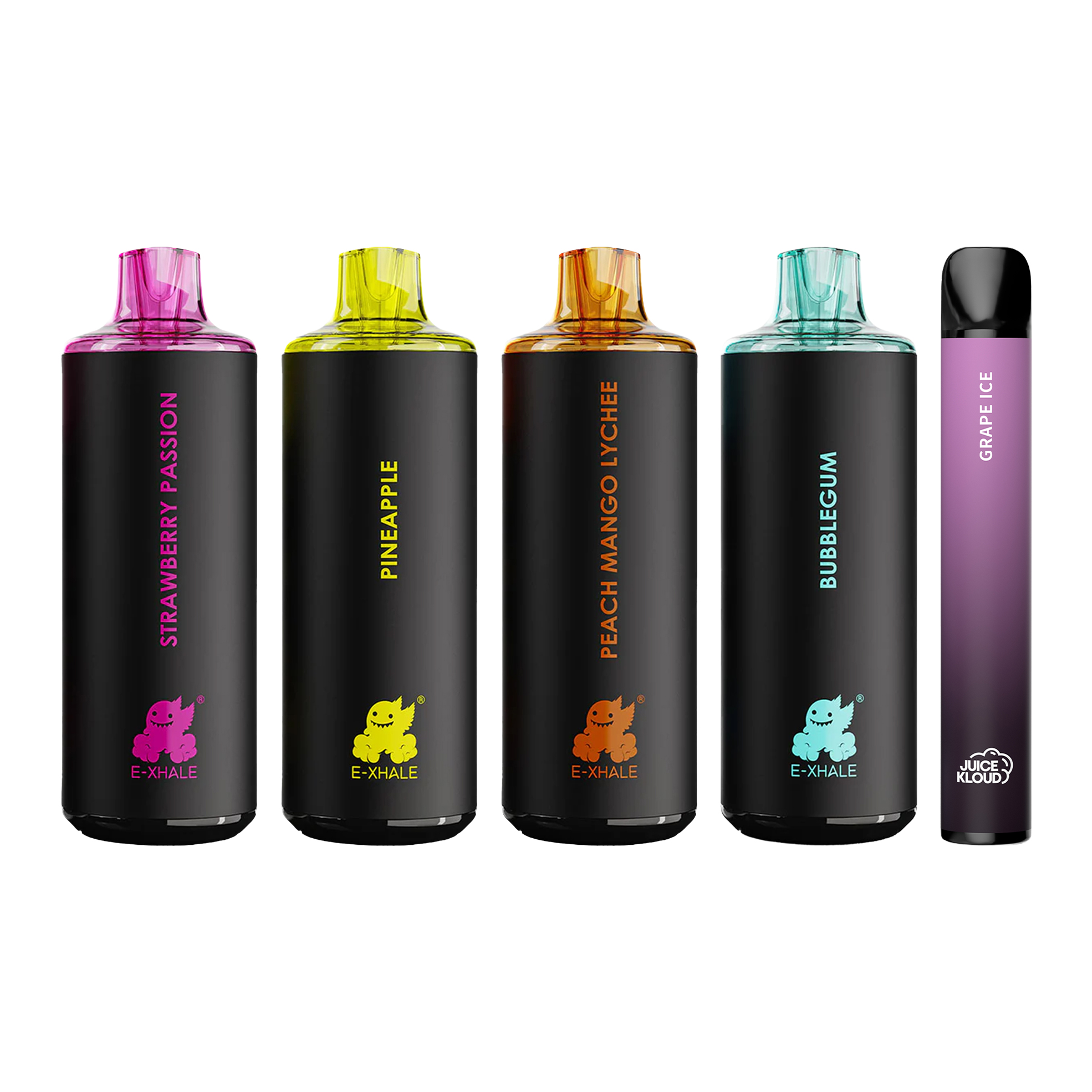 Strawberry Passion + Pineapple + Peach Mango-Lychee + Bubblegum + Grape Ice 800 Puff