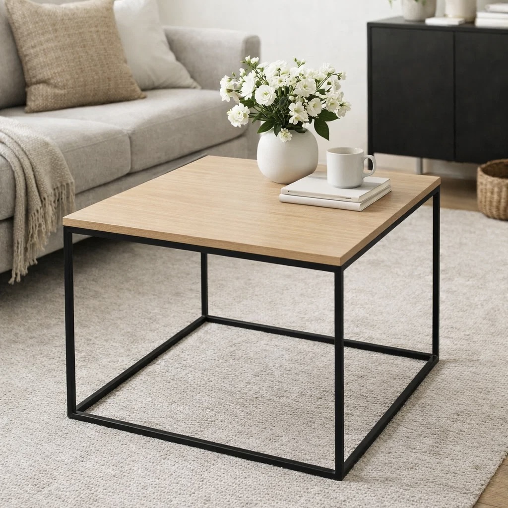 Natural Oak Finish Side Table