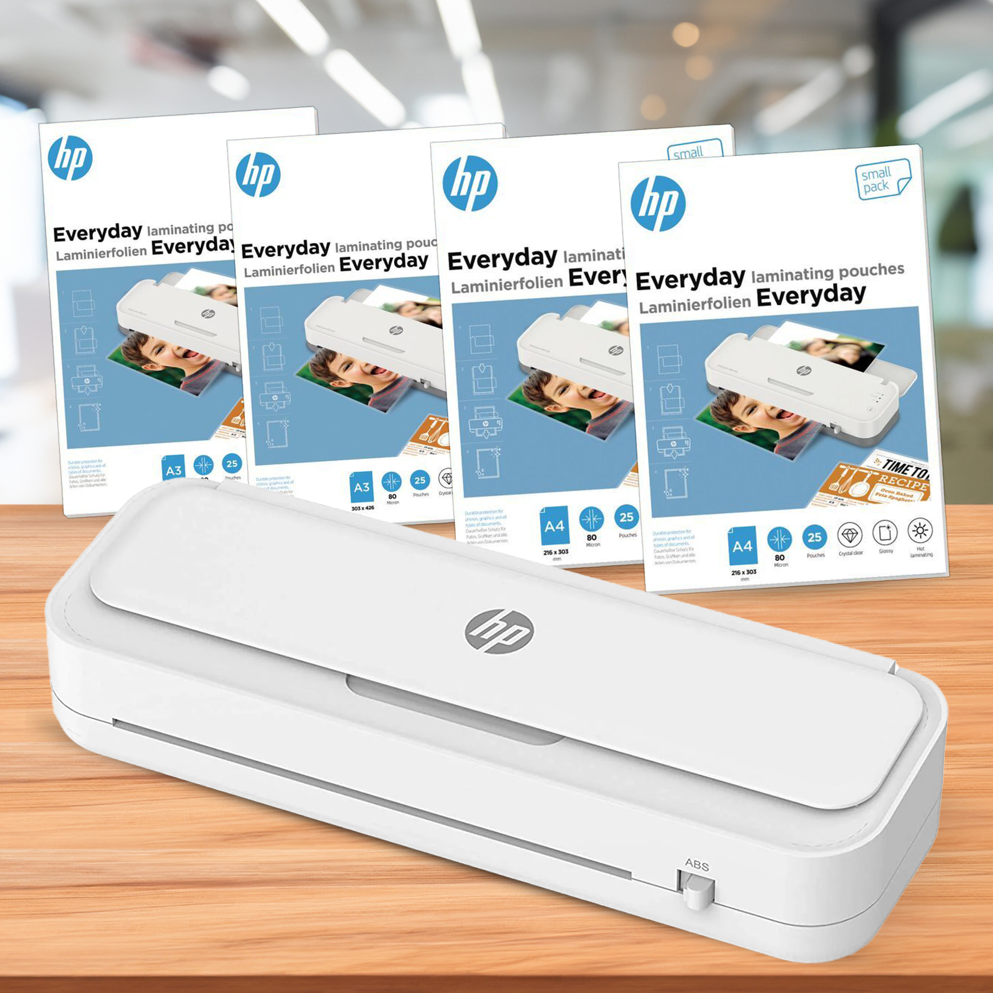 A3 OneLam 400 Laminator with 2x 25's Pack of A4 and A3 Pouches