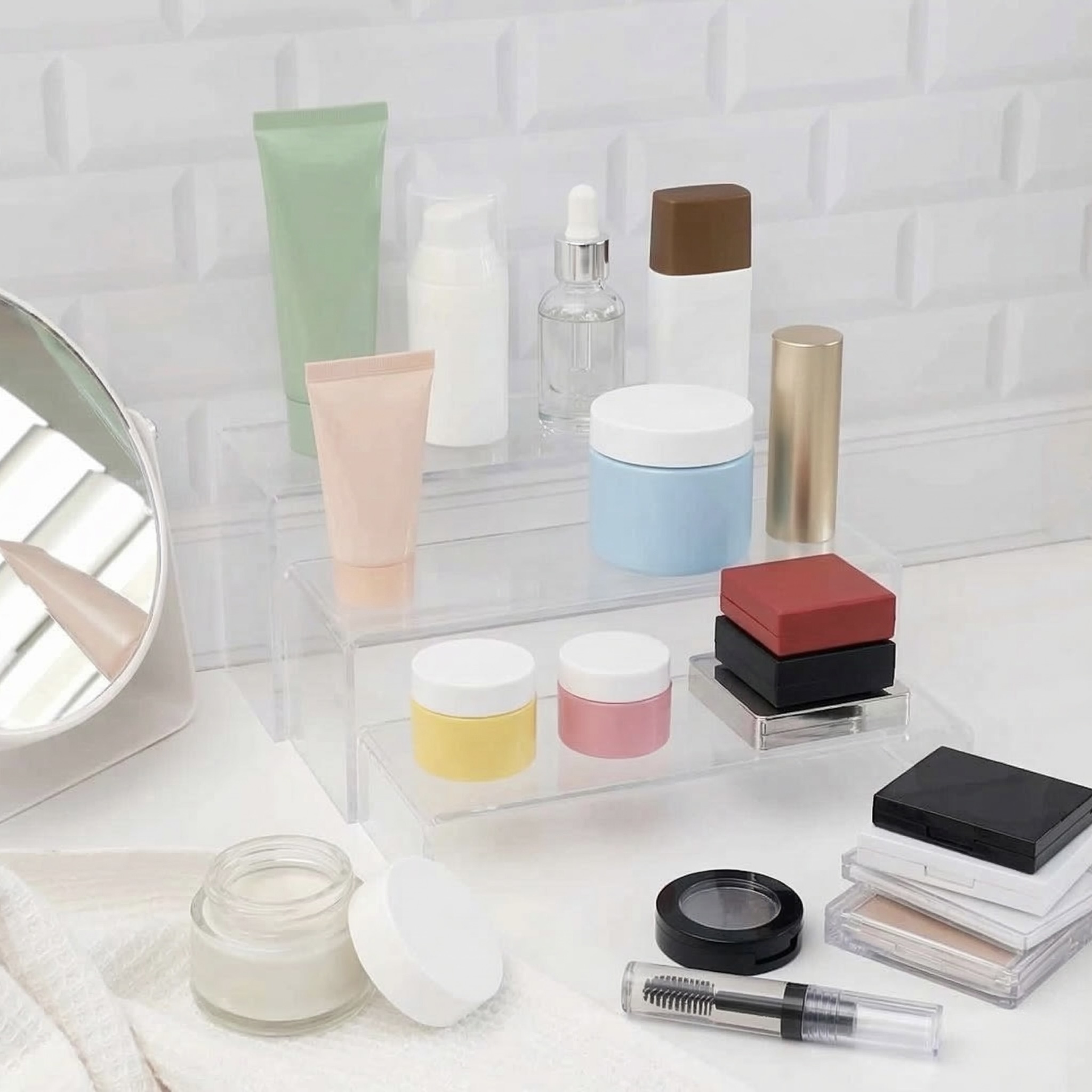 3-Piece Shelf Riser and Organiser Set