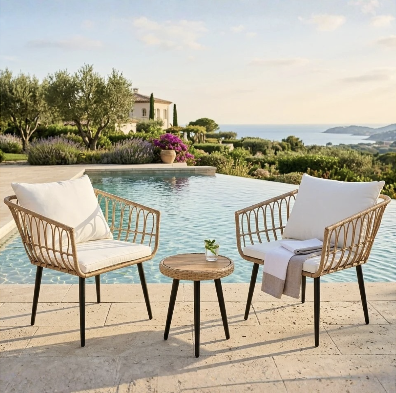 3-Piece Seychelles Rattan Patio Set