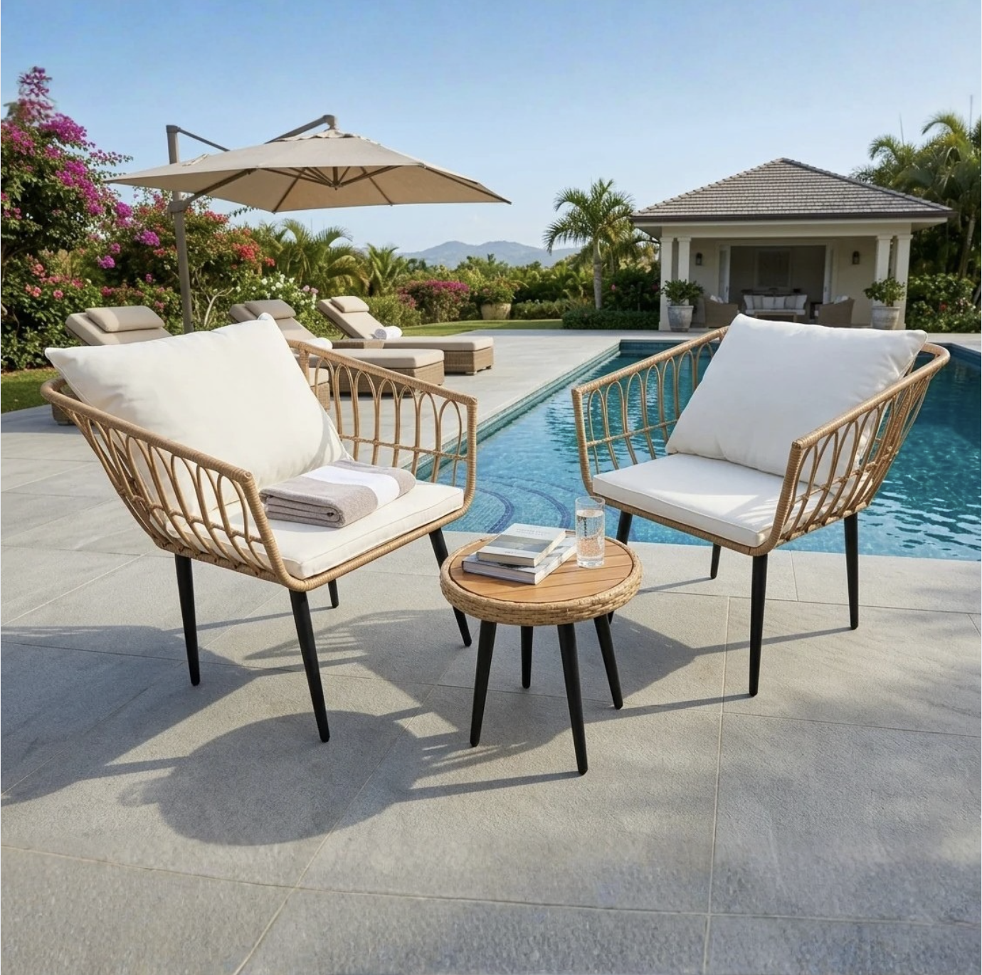 34% off on 3-Piece Seychelles Rattan Patio Set | OneDayOnly