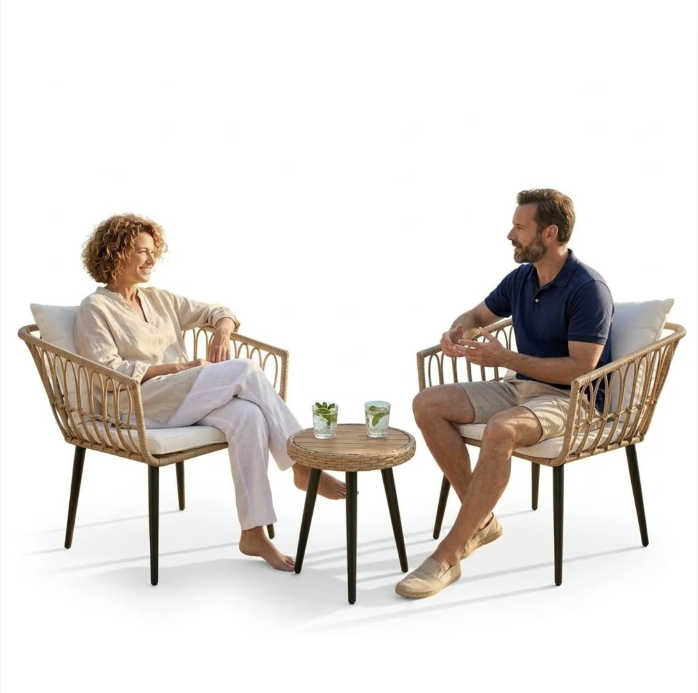 34% off on 3-Piece Seychelles Rattan Patio Set | OneDayOnly