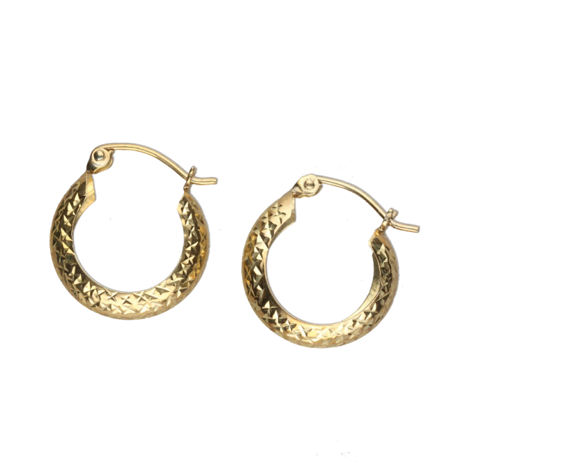 9kt Bonded Gold Hoop Earrings